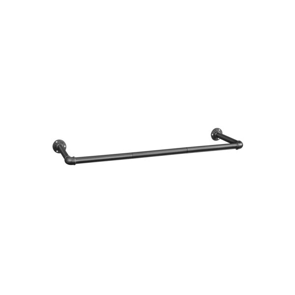 Seinale kinnitatav tööstuslik riidestange, 92 cm, must – SONGMICS HSR67BK